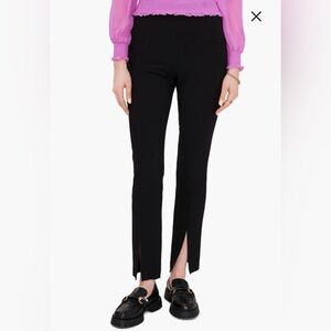 1. STATE Women’s black dress pants Front Slit Crepe Pants size 4 NWT